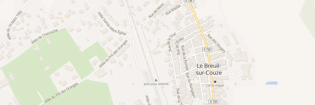Plan du 9 Rue de la Tour au Breuil-sur-Couze