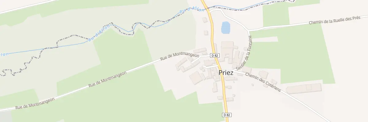 Plan du 2 Cour de la Recette à Priez