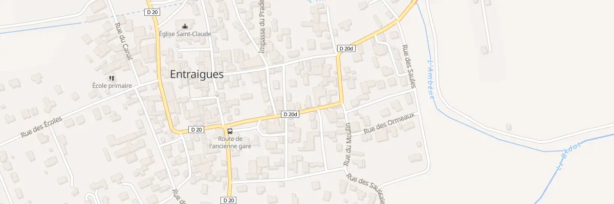Plan du 9 Rue de la Halle à Entraigues