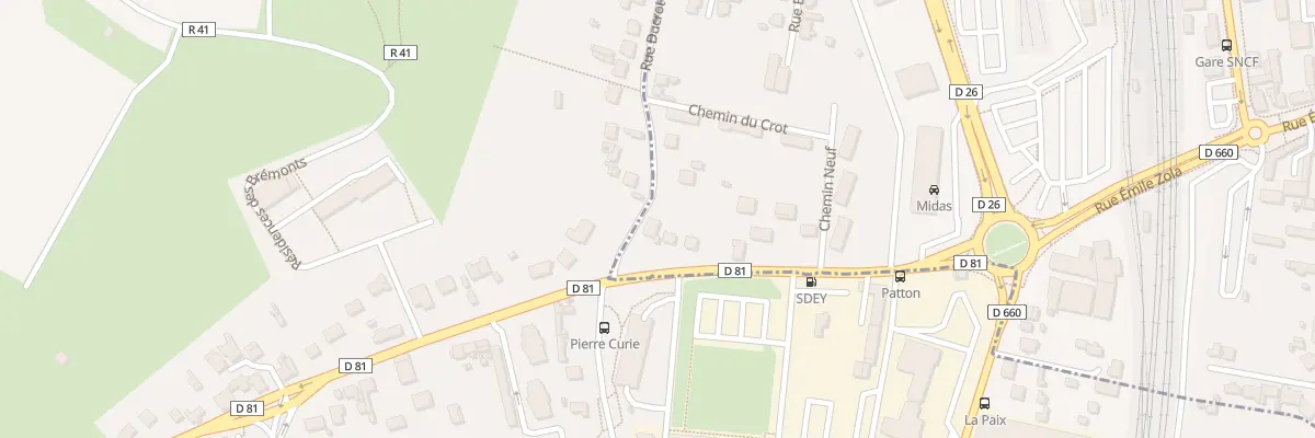 Plan du 4 Che du Crot à Sens