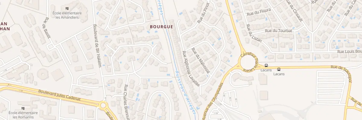 Plan du 55 Rue Alphonse Lavallée à Béziers