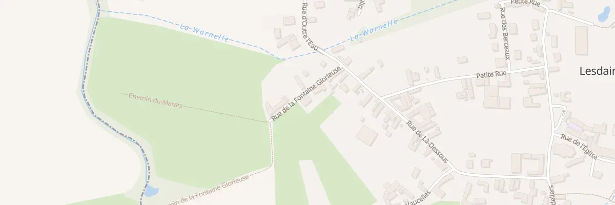 Plan du 9001 Rue de la Fontaine Glorieuse à Lesdain