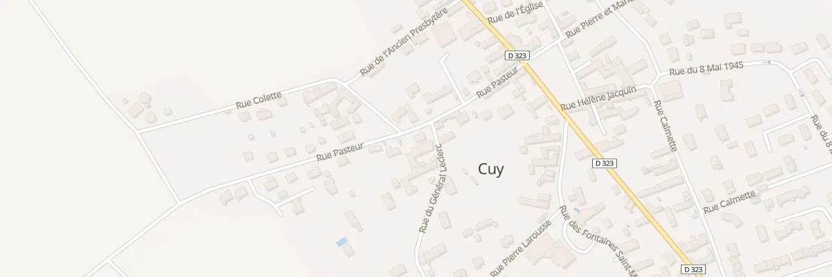 Plan du 2 Rue du Gen Leclerc à Cuy