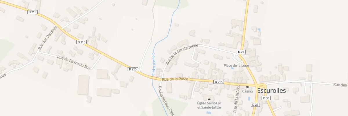 Plan du 23 Rue de la Gendarmerie à Escurolles
