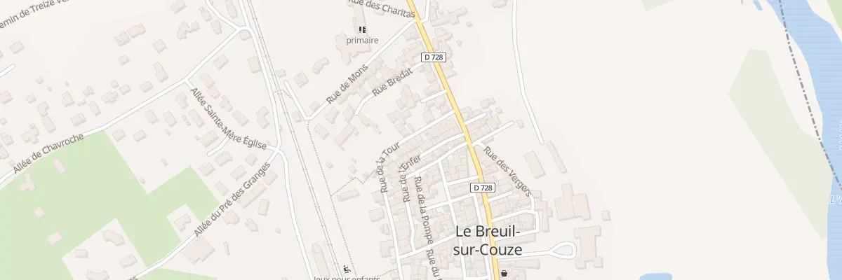Plan du 12 Rue de la Tour au Breuil-sur-Couze