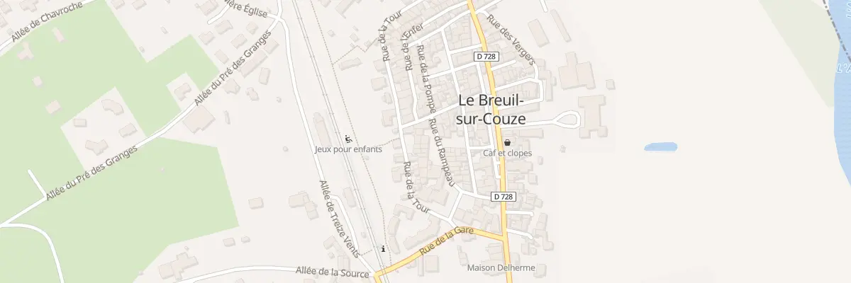 Plan du 14 Rue du Rampeau au Breuil-sur-Couze