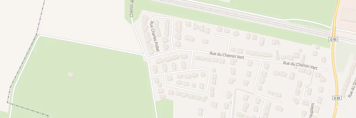 Plan du 389 Rue du Chemin Vert à Wannehain