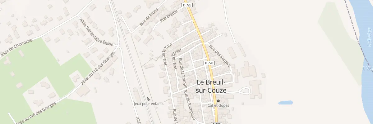 Plan du 9001 Rue des Rosiers au Breuil-sur-Couze