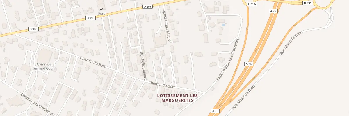 Plan du 41 Che du Bois à Issoire