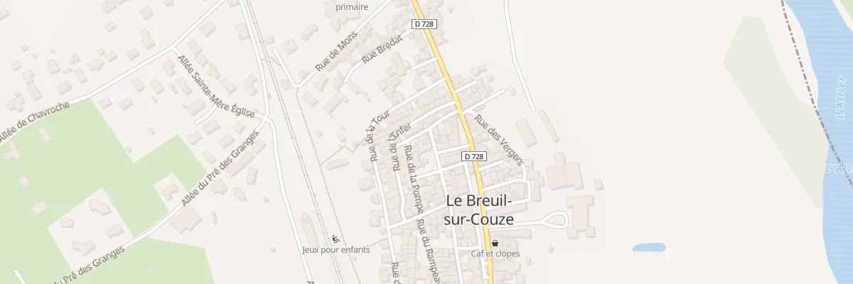 Plan du 13 Rue des Rosiers au Breuil-sur-Couze
