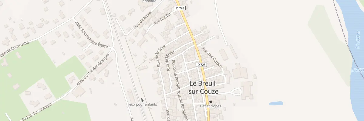 Plan du 11 Rue des Rosiers au Breuil-sur-Couze