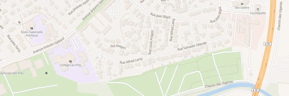 Plan du 12 Rue Louis Aragon à Issoire