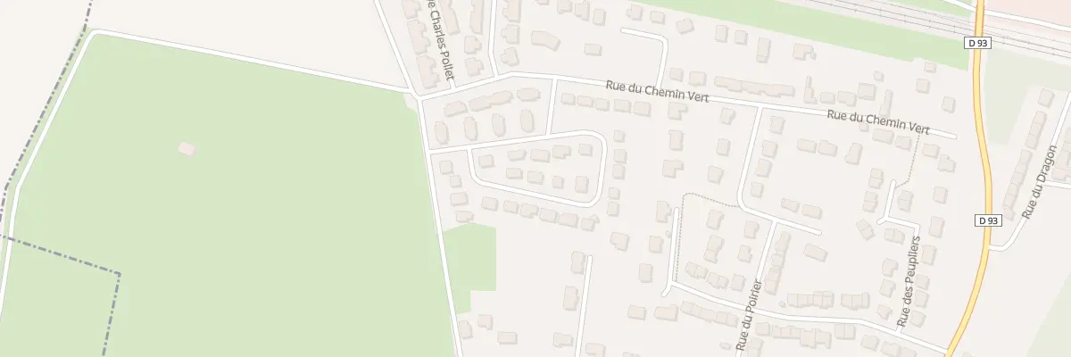 Plan du 107 Rue du Clos du Chemin Vert à Wannehain