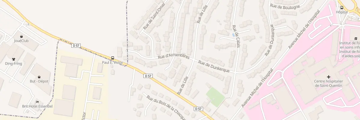 Plan du 3 Rue d’Armentières à Saint-Quentin