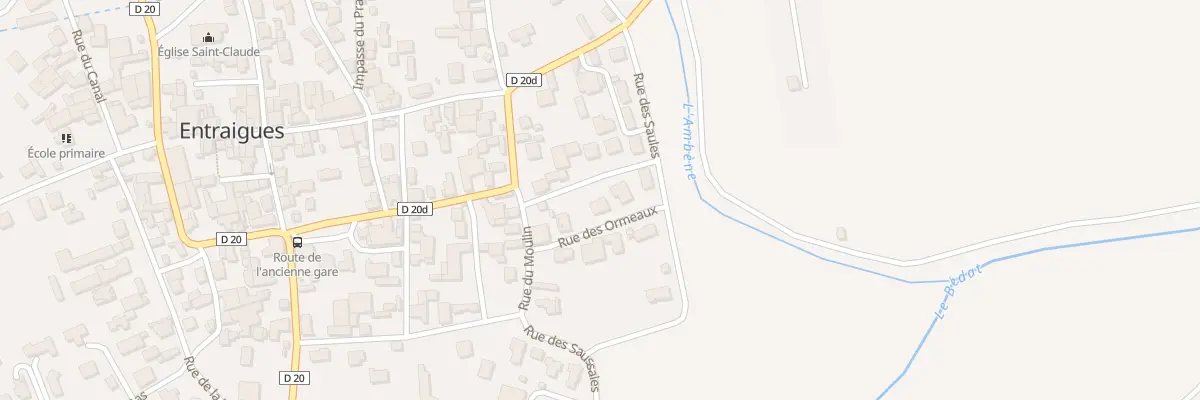Plan du 5 Rue des Ormeaux à Entraigues