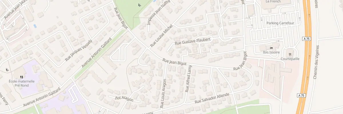 Plan du 2 Rue Gustave Flaubert à Issoire