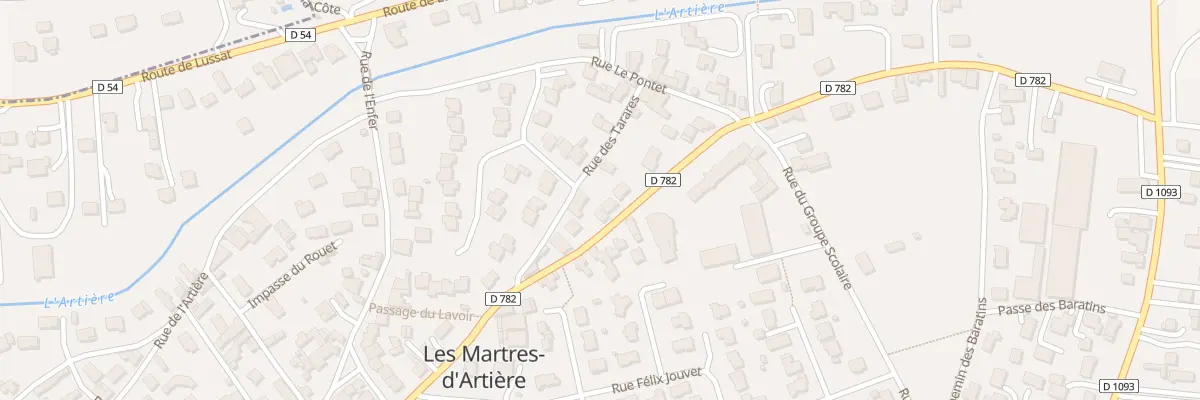 Plan du 29 Rue Henri Pourrat aux Martres-d’Artière
