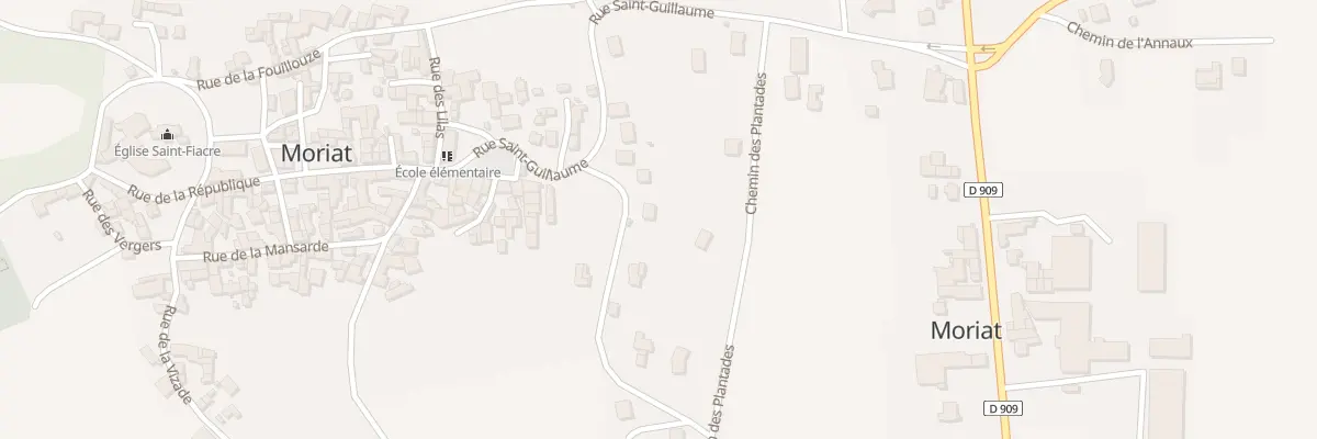 Plan du 1 Rue de la Fontille à Moriat