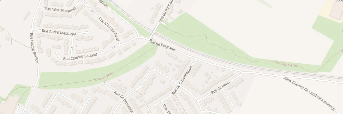 Plan du 3 Rue de Belgrade à Cambrai