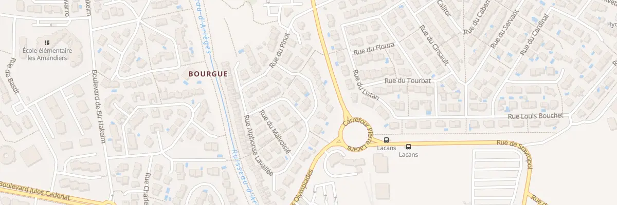 Plan du 12 Rue Alphonse Lavallée à Béziers