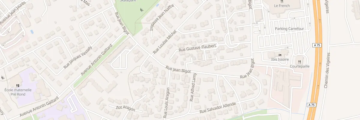 Plan du 6 Rue Gustave Flaubert à Issoire