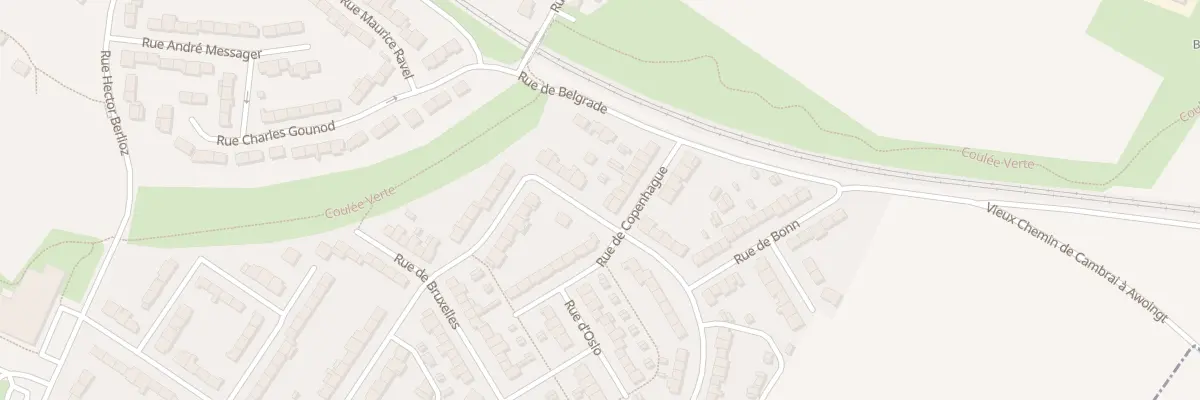 Plan du 16 Rue de Copenhague à Cambrai