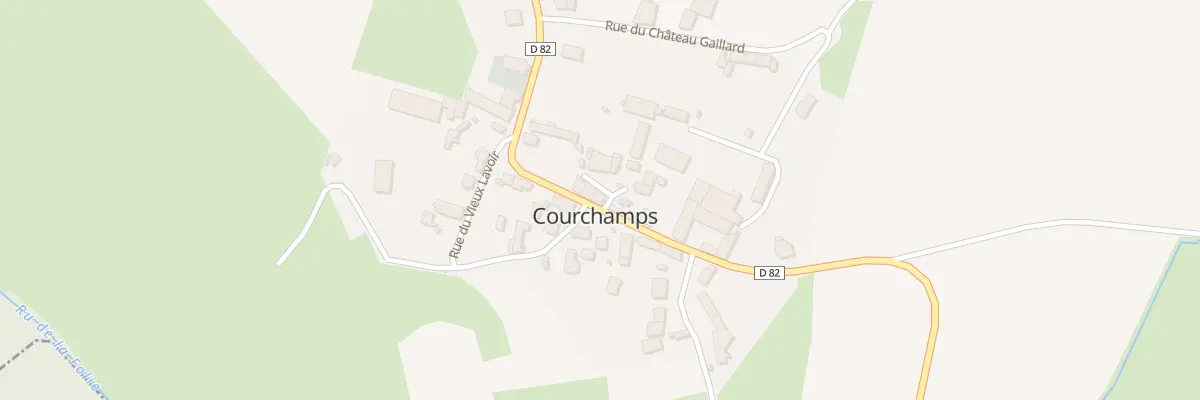 Plan du 1 Cour du Puits à Courchamps