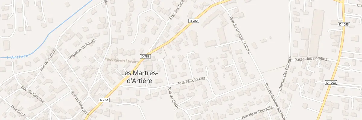 Plan du 5 Pas Jules Ferry aux Martres-d’Artière