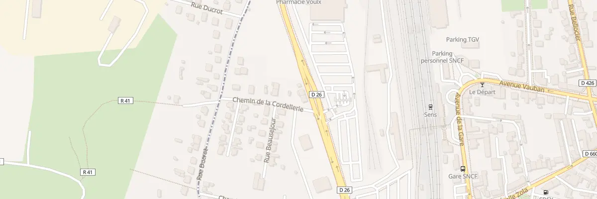 Plan du 9 Rte de Voulx à Sens