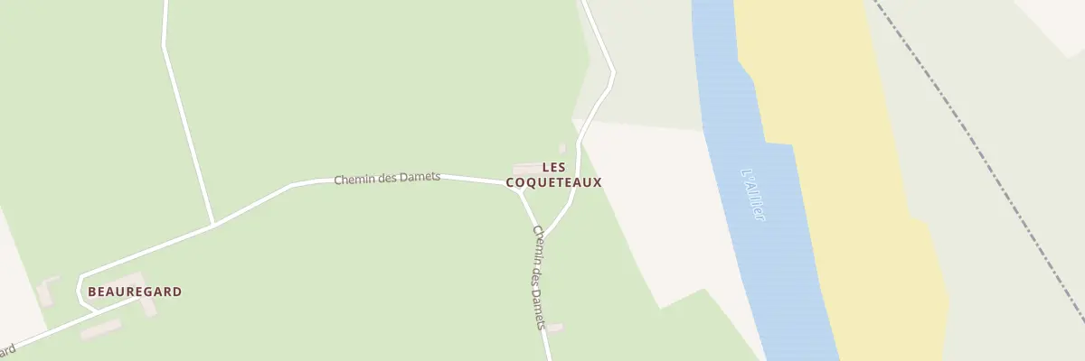 Plan du 1 Che des Coqueteaux à Montilly