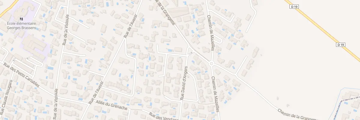 Plan du 4 Rue David d’Angers à Sauvian
