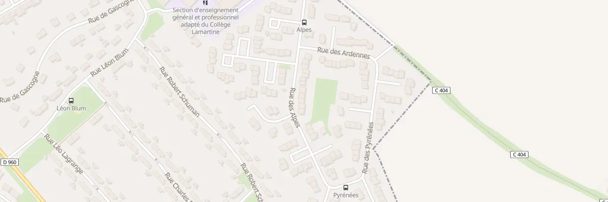 Plan du 23 Rue des Alpes à Cambrai