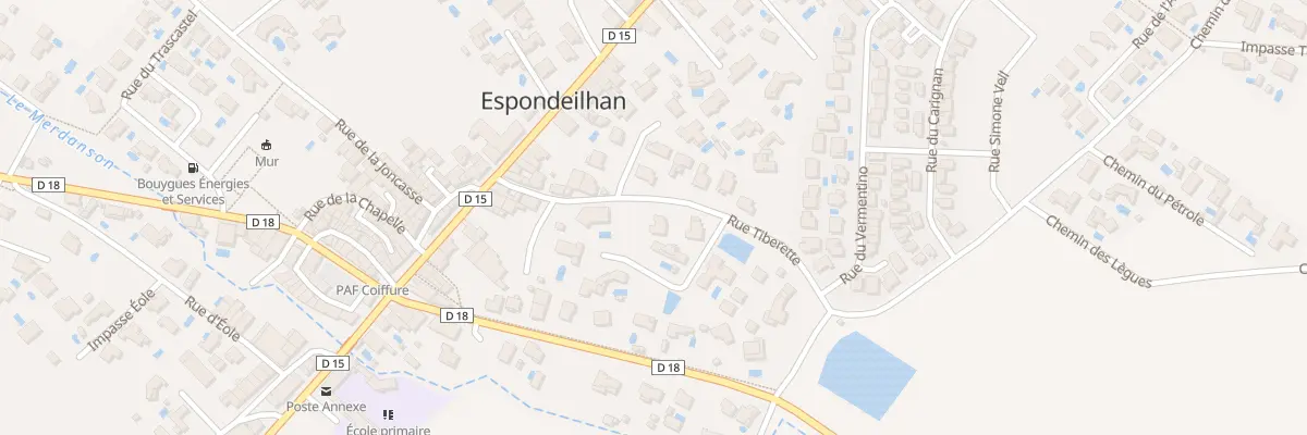 Plan du 128 Rue Tiberette à Espondeilhan