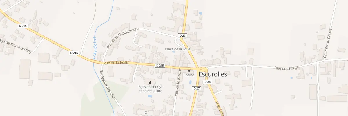 Plan du 10 Rue de la Poste à Escurolles