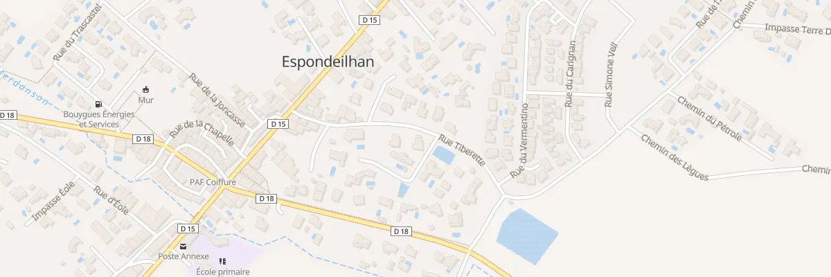 Plan du 158 Rue Tiberette à Espondeilhan
