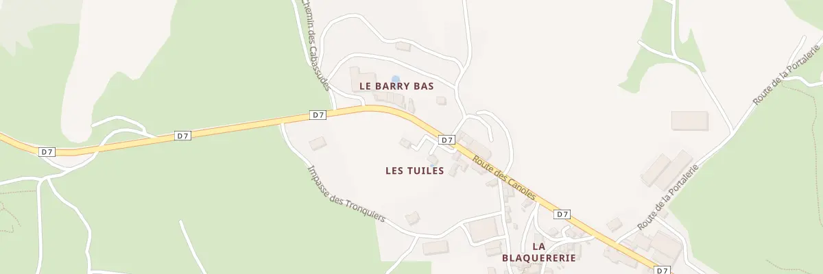 Plan du 5190 Les Tuiles à La Couvertoirade