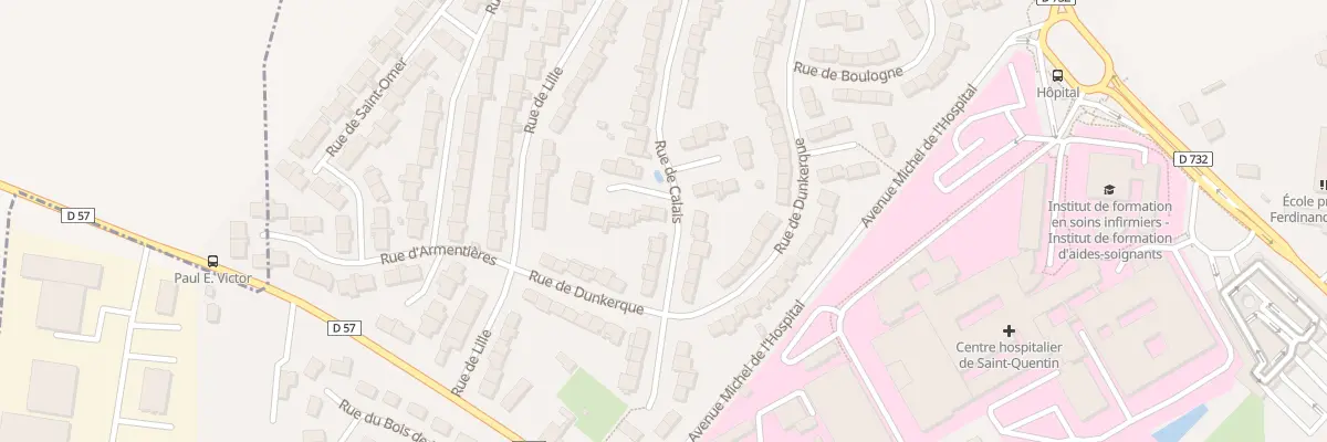 Plan du 50 Rue de Calais à Saint-Quentin