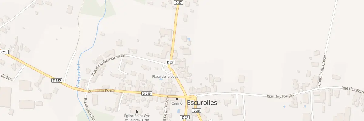 Plan du 40 Rue de l’Agriculture à Escurolles