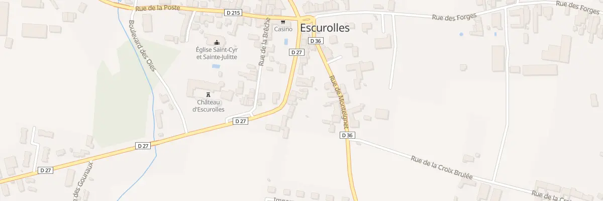 Plan du 27 Rue du Marché à Escurolles