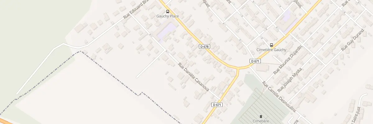 Plan du 20 Rue Daniele Casanova à Gauchy