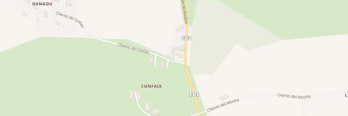 Plan du 2 Che de Confaix à Montilly