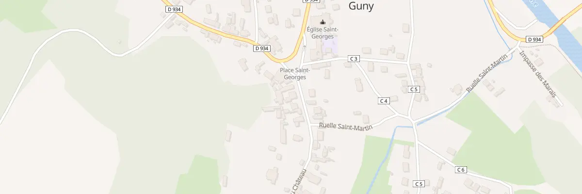 Plan du 2 Rue du Château à Guny