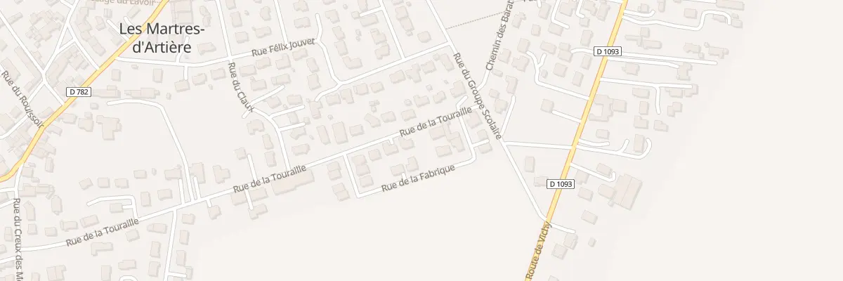 Plan du 36 Rue de la Touraille aux Martres-d’Artière