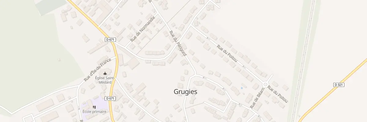 Plan du 2 Rue du Périgord à Grugies