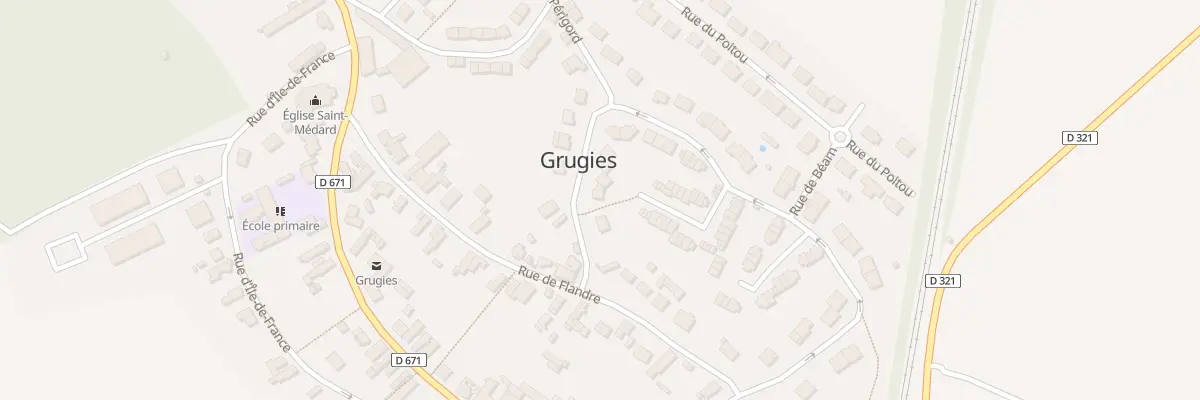Plan du 2 Rue d’Alsace Lorraine à Grugies