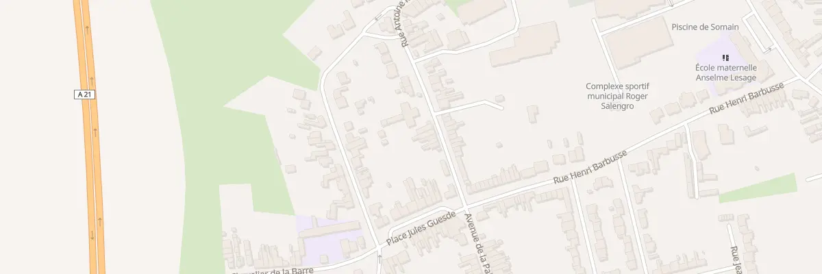 Plan du 15 Rue Antoine Mercier à Somain