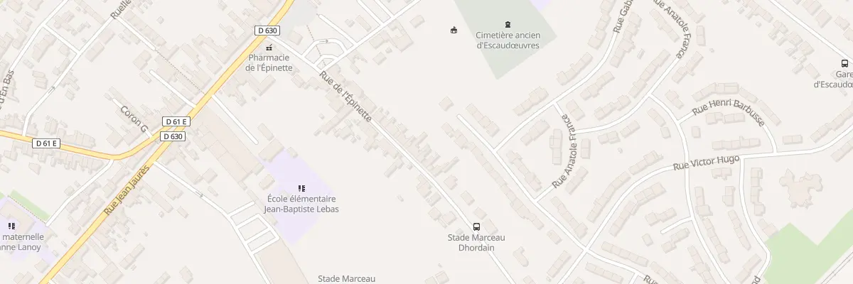 Plan du 25 Rue de l’Épinette à Escaudœuvres