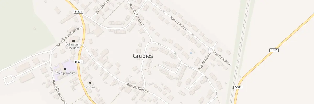 Plan du 12 Rue d’Alsace Lorraine à Grugies