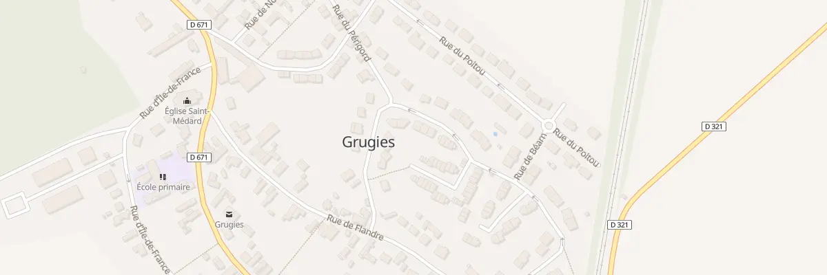 Plan du 14 Rue d’Alsace Lorraine à Grugies
