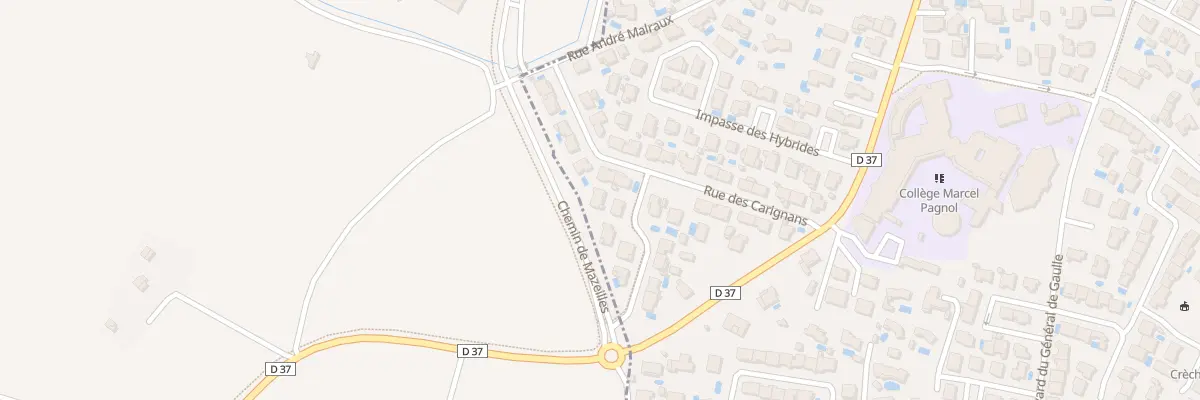 Plan du 20 Rue des Carignans à Sérignan